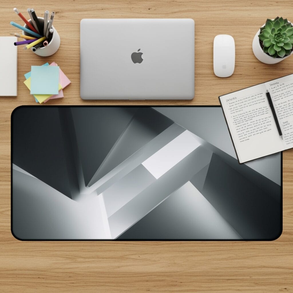 Geometric Desk Mat, Modern Mouse Pad, Abstract Desk Pad, Office Accessories, Minimalist Desk Decor, Large Desk Mat, PC Gaming Desk Mat