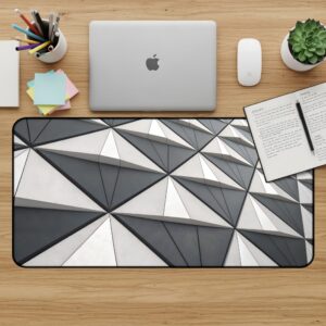 Geometric Desk Mat, Triangle Pattern Mouse Pad, Abstract Desk Pad, Modern Desk Accessories, Office Decor
